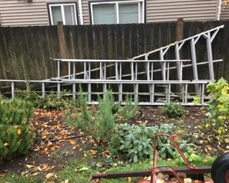 Aluminum Ladders (2 Extension Ladders, Orchard Ladder)