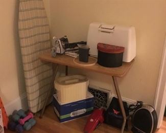 Ironing Board, Paraffin Wax Bath, Sewing Table, Brother Sewing Machine, Iron and more.