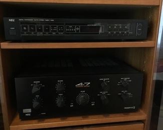 NEC AM/FM Stereo T-601E System Synthesizer Tuner, NEC A-7 Reserve II Integrated Amp