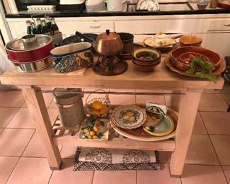 solid pine kitchen island butcher block $45