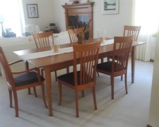 Italian Asibau Dining Table & Chairs. 