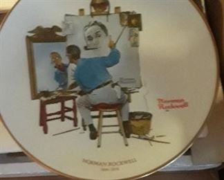 Collection of Norman Rockwell Plates.