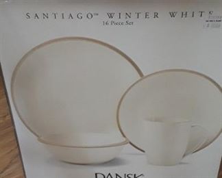 Santiago "Winter White" Dishes. ( 2 )16 pc sets.