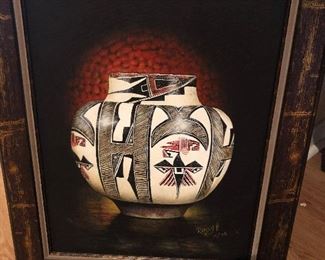 Signed southwestern painting
