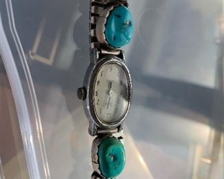 Handmade turquoise watch band