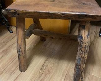 Handcrafted wooden stool