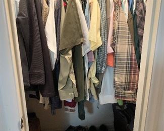 Assortment of men’s clothing and shoes