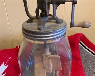Antique butter churn