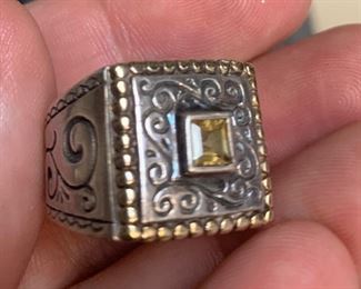 Sterling silver and citrine Brighton ring size 6