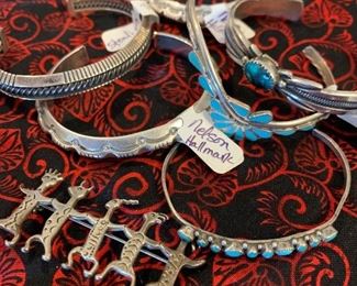 Southwestern hallmarked sterling silver jewelry - Begay, Nelson, and more