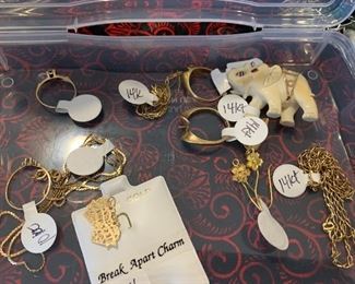 10 karat and 14 karat gold jewelry