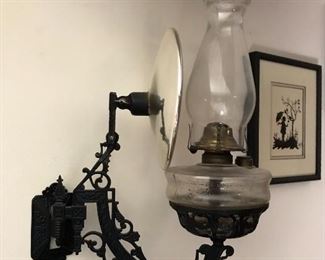 Reproduction Victorian Reflector Glass Lamp Made in Ohio