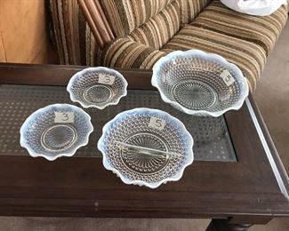 Vintage White Vaseline Glass