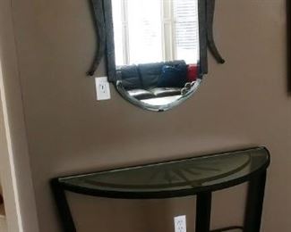 Entry mirror and table
