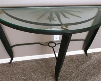 Entry glass top table
