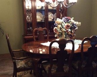 Beautiful dining table and china cabinet