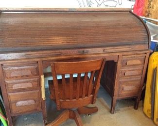 Antique Roll Top Desk