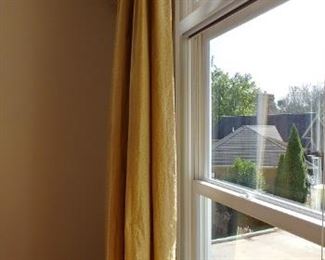 $250 each Silk drapes, Travis and Co. 2 panels approximately 10 feet long