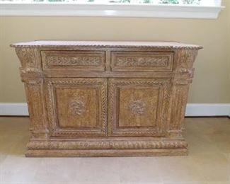 $800 Kreiss neoclassical buffet/server with crackle finish
