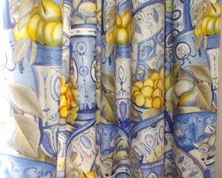 $125 each Schumaker polished cotton drapes
