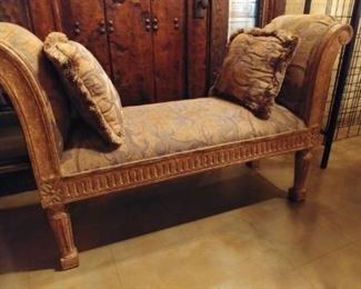$300 Kreiss Neoclassical bench with crackle finish