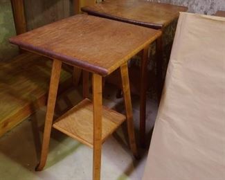 2 ANTIQUE MATCHING TABLES