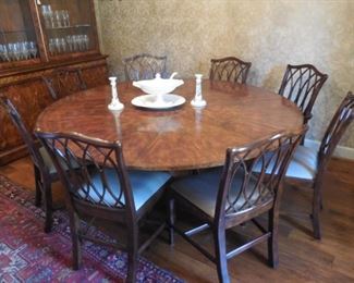 Theodore Alexander Jupe expanding table & chairs.