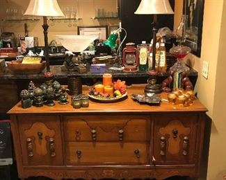1940s sideboard with matching china hutch 