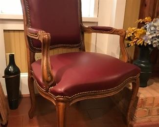 Leather arm chair