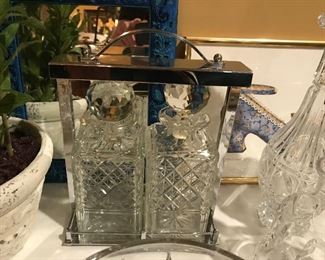 Caged Decanter pair