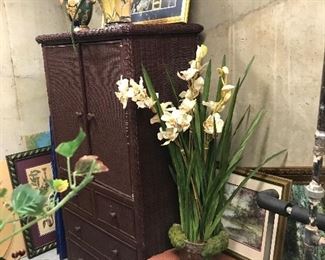 Wicker wardrobe