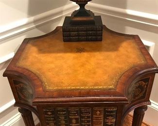 Leather topped Maitland Smith library table