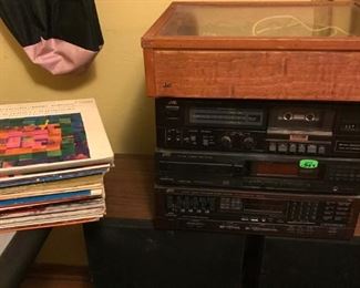 Turntable, vintage albums