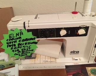 ELNA SEWING MACHINE /ATTACHMENTS