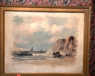 19th Century Oil seascape painting