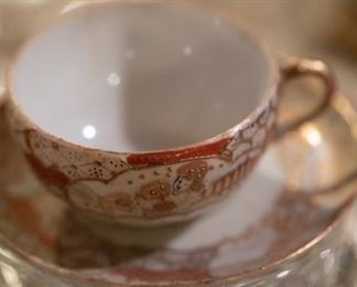 Vintage asian tea cup and saucer