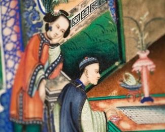 detail of asian artwork