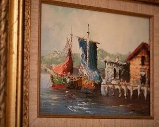 oil painting of seascape