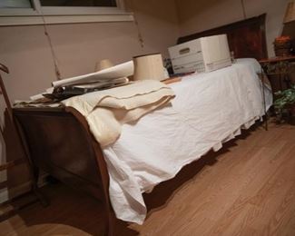 Vintage sleigh beds (2) from the 1800s