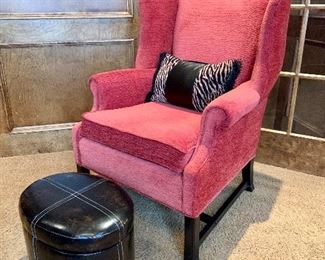 Pair of wingback upholstered chairs