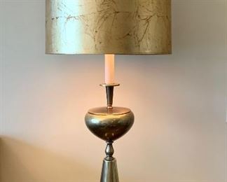Mid century brass table lamp