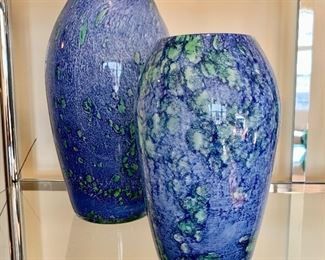 Artisan glass vases