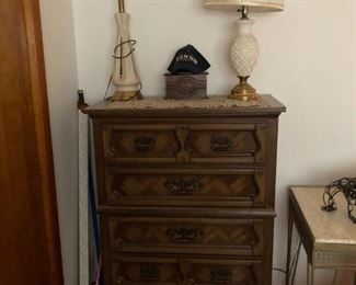 Chest of Drawers, Lamps