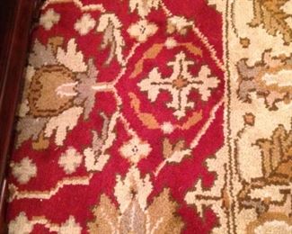 Red/gold rug 5 feet x 8 feet