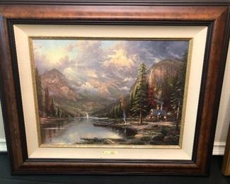 Rare Thomas Kinkade - Mountain Majesty. Valued at $5025.