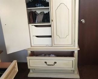 Stanley Armoire with interior drawers and shelves and (2) drawers