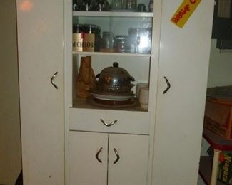 Cool vintage white metal cabinet