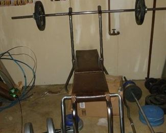 Weight bench & weights