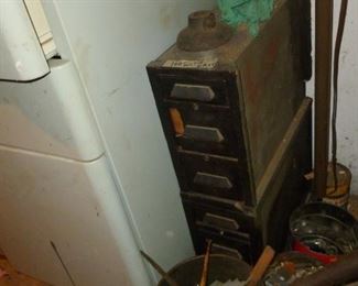 Metal drawers with tools