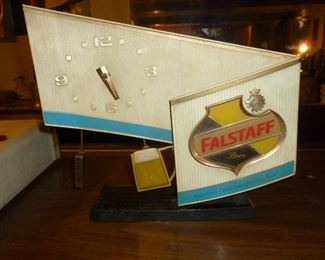Vintage Falstaff Clock (missing mug)